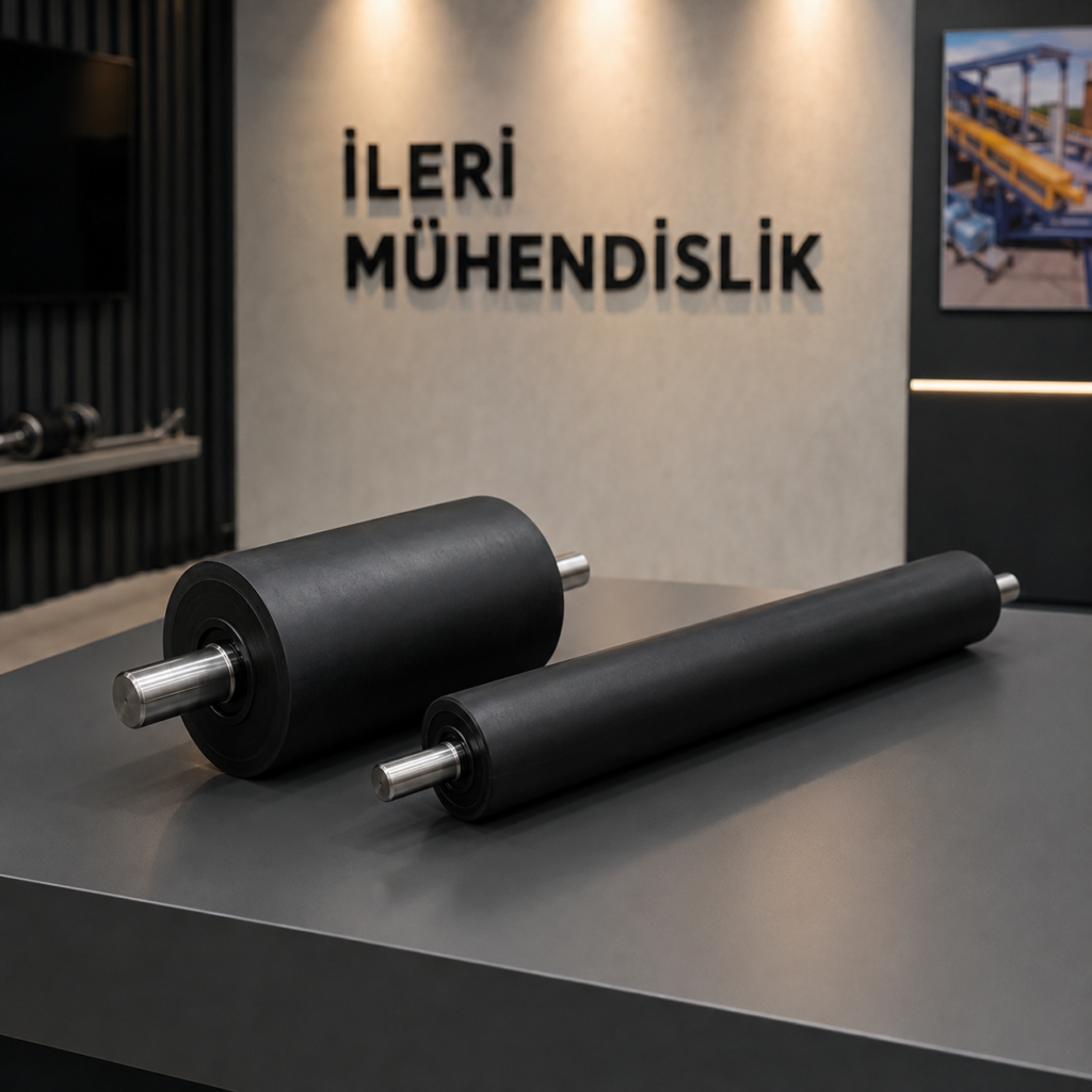 kauçuk kaplı konveyör rulosu
