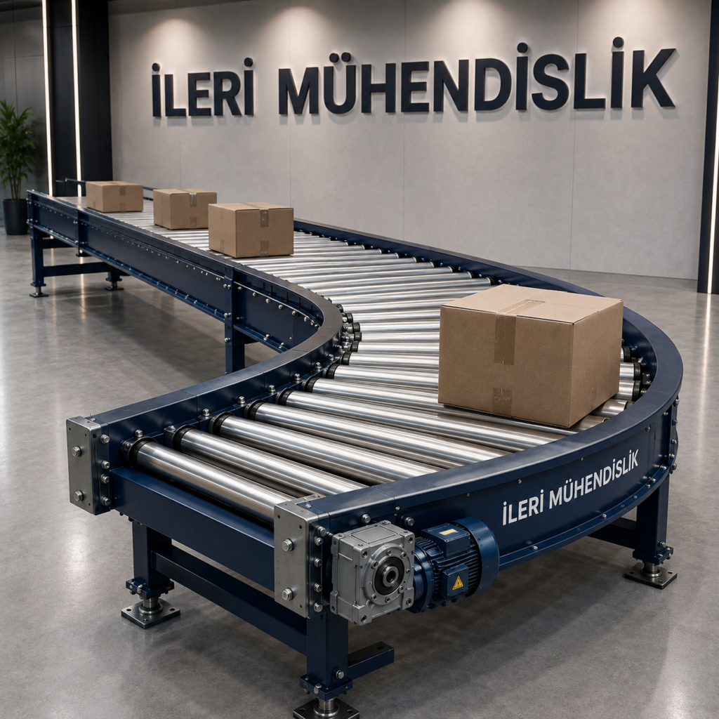 koli taşıma dönüşlü konveyör