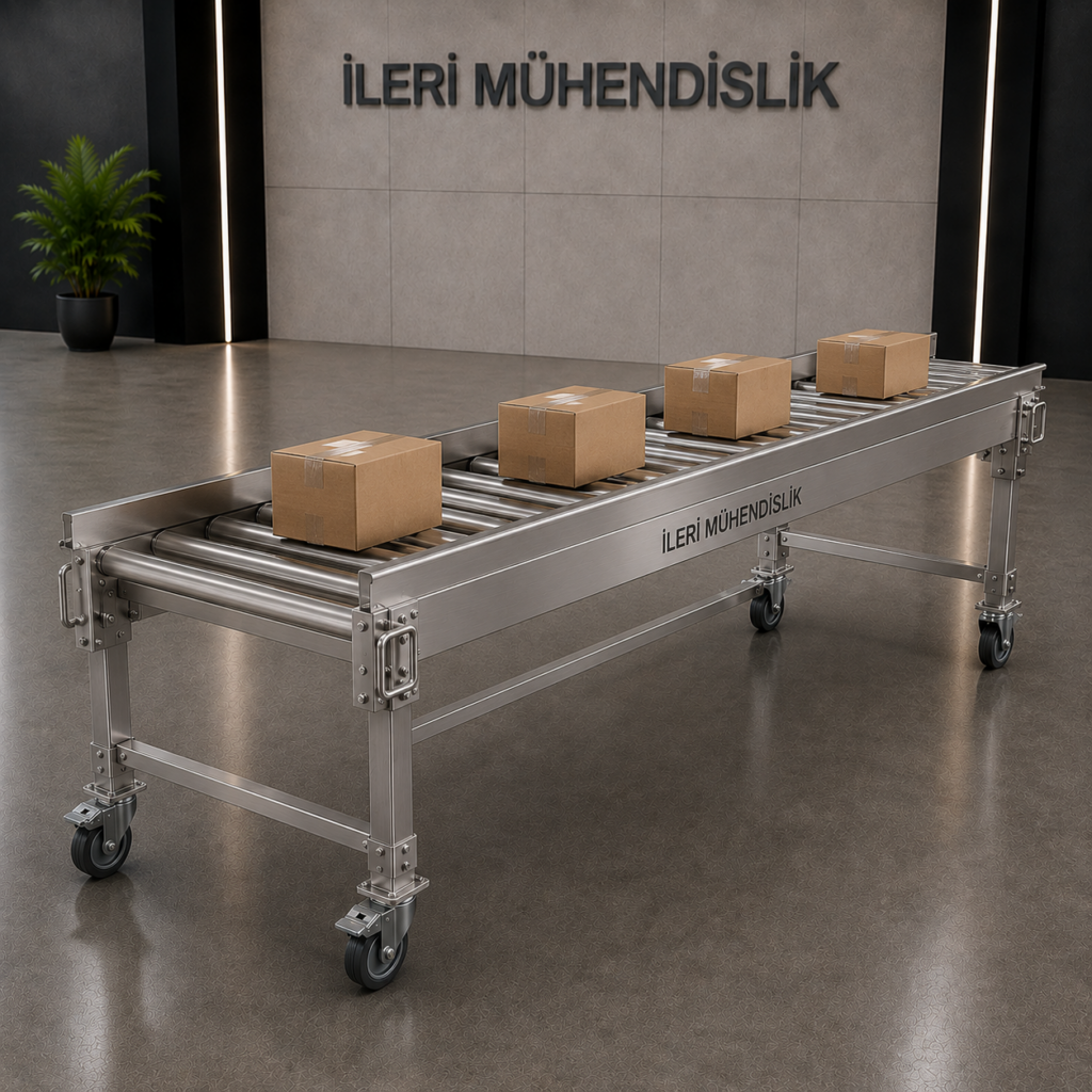 paslanmaz rulolu konveyor